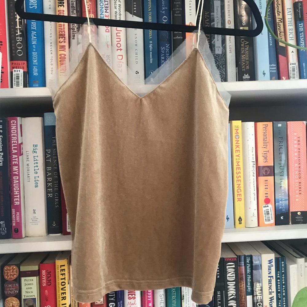 Velvet and lace tank top, S
